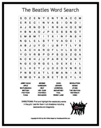 The Beatles Word Search