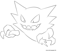 pokemon coloring pages haunter