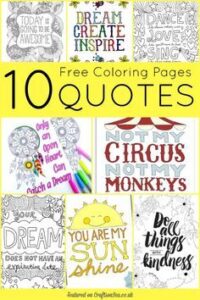 10 Free Coloring Pages for Adults: Quotes