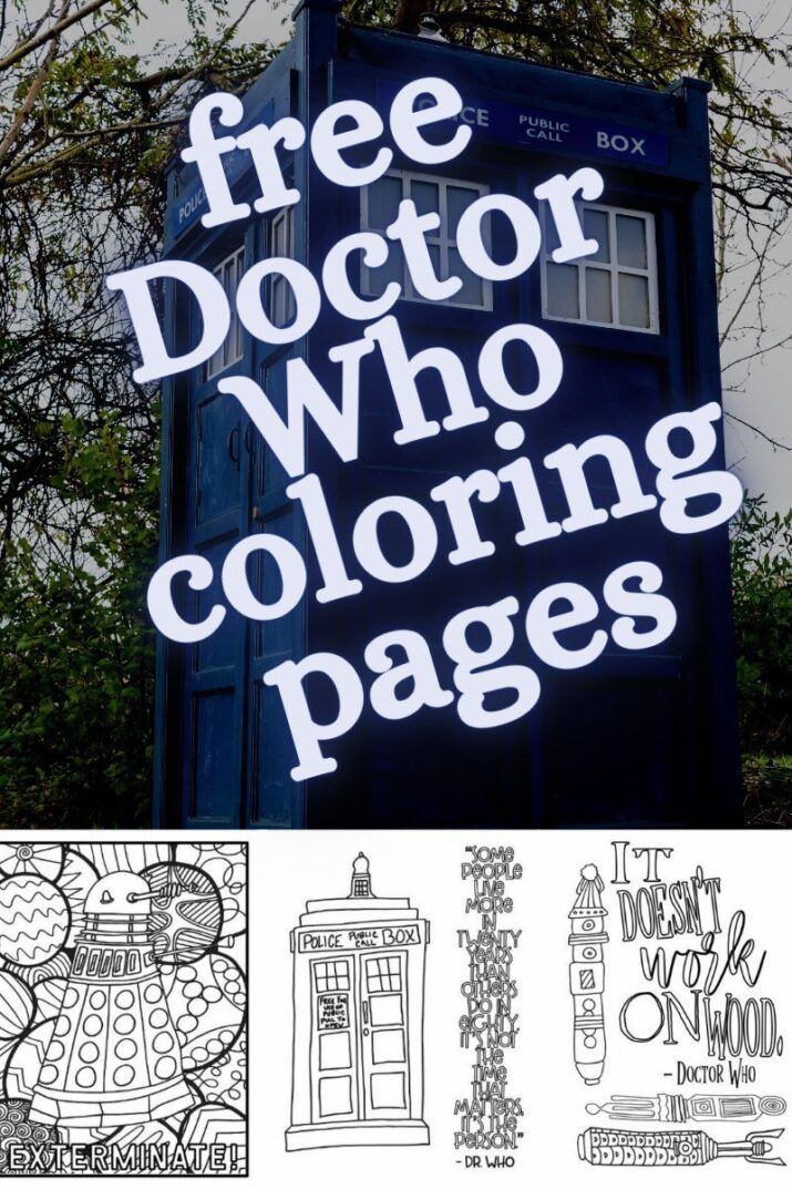 10+ Free Doctor Who Coloring Pages! Dalek Tardis & Sonic Screwdrivers — Stevie Doodles