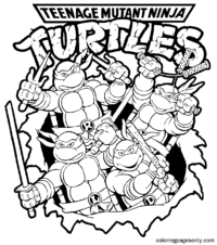 104 Ninja Turtles Coloring Pages - ColoringPagesOnly.com