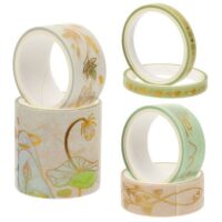 12 Rolls Ancient Pattern Decorative Tapes Hand Account Tapes Paper Tapes for DIY, Size:200X4cm