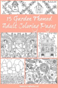 15 Free Garden Themed Adult Coloring Pages