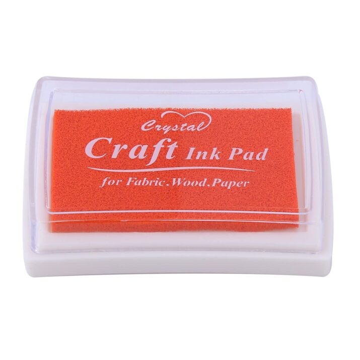 YPSelected Craft Stamp Ink Pad for Paper Wood Fabric 15 Colors Available for Rubber Stamps (Orange)