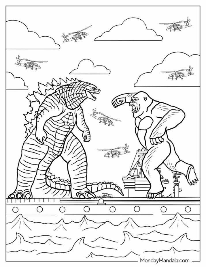 20 Godzilla Coloring Pages (Free PDF Printables)