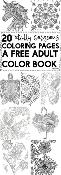 20 Gorgeous Free Printable Adult Coloring Pages