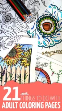 21 Things to make with adult coloring pages