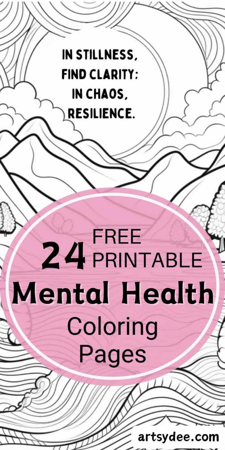 24 FREE Coloring Pages for Mental Health: Relax & Recharge - Artsydee - Drawing, Painting, Craft & Creativity