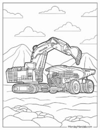 26 Excavator Coloring Pages (Free PDF Printables)