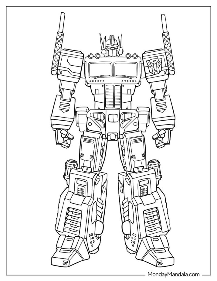 26 Optimus Prime Coloring Pages (Free PDF Printables)