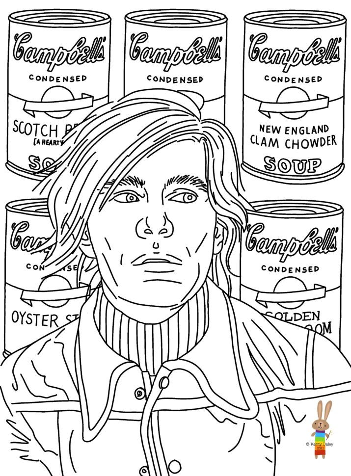 Andy Warhol Colouring Page