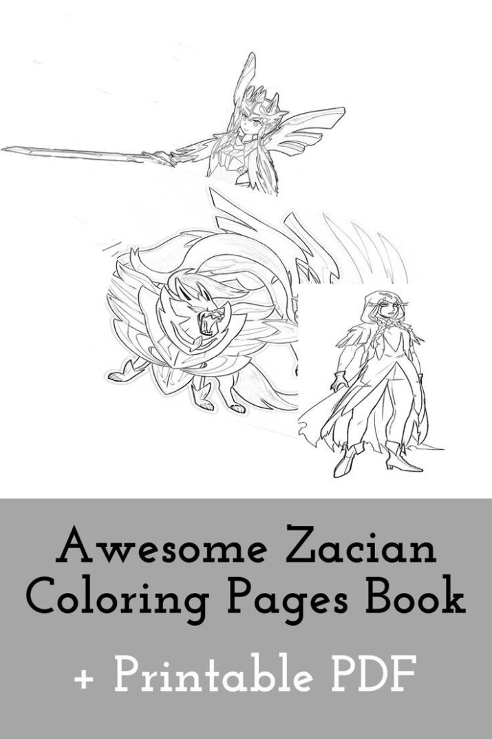 Awesome Zacian Coloring Pages Book For Free With Printable PDF