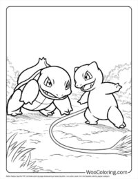 Battle Ready Squirtle Coloring Page