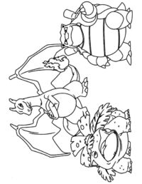 Beautiful Picture of Blastoise Coloring Page