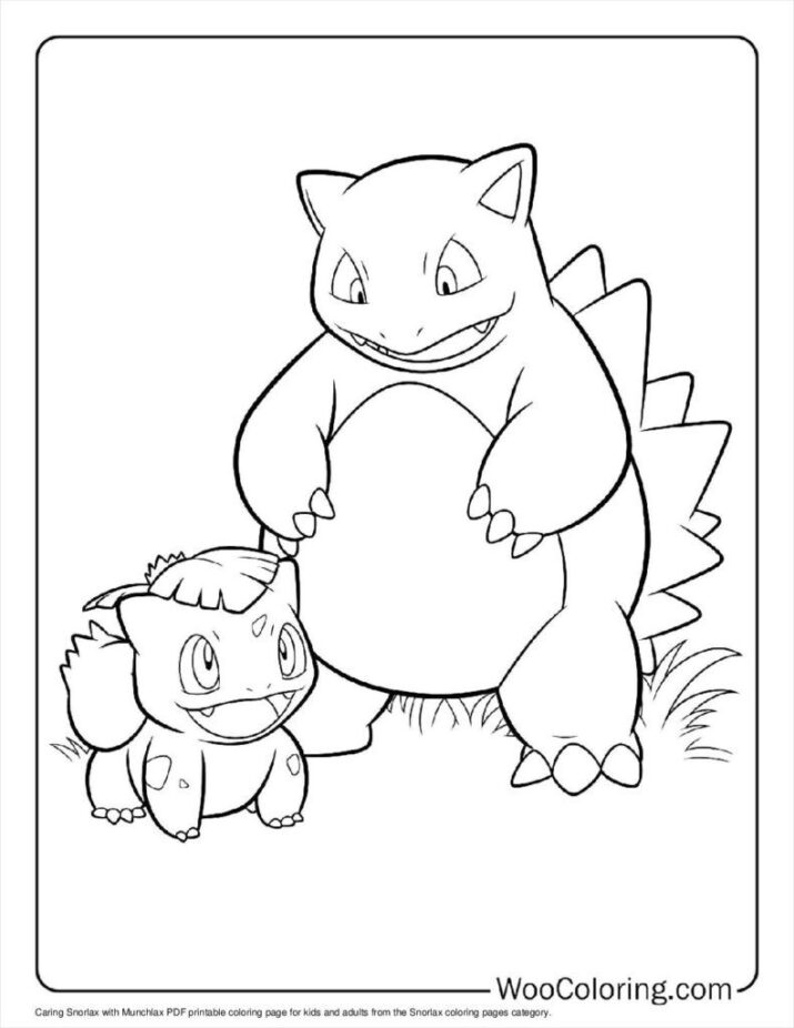 Caring Snorlax with Munchlax