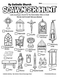 Catholic Scavenger Hunt for Kids - Free Printable - TheCatholicKid.com