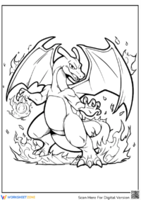 Charizard Fire Coloring Pages