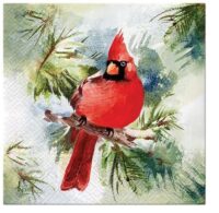 Christmas Napkins Paper WINTER CARDINAL 40pcs Luncheon Decoupage Napkins, Christmas Paper Napkins for Decoupage, Decorative Paper Napkins, Christmas Napkins Paper, Bird Paper Napkins