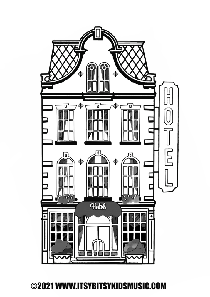 Coloring Page Hotel