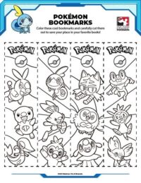 Craft a Pokémon bookmark with Sobble and friends!