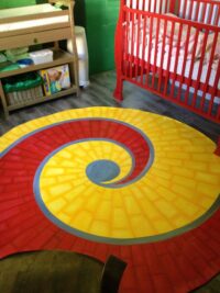 Custom Yellow Brick Road Floorcloth