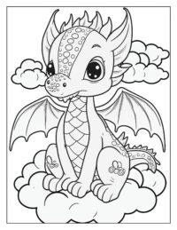 Cute Baby Dragon Coloring Pages