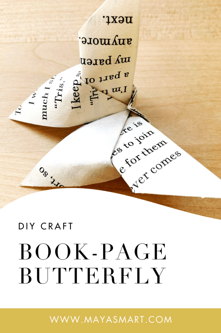 DIY Book Craft: Origami Book-page Butterfly - Maya Smart