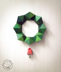 DIY Paper Christmas Wreath Papercraft / Decor Geometric Design: 2 Sizes With Bells Printable A4 Templates Instant Digital Download (Download Now) - Etsy