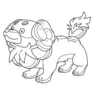 Dachsbun Pokemon Coloring Page for Kids - Free Pokemon Printable Coloring Pages Online for Kids - ColoringPages101.com | Coloring Pages for Kids