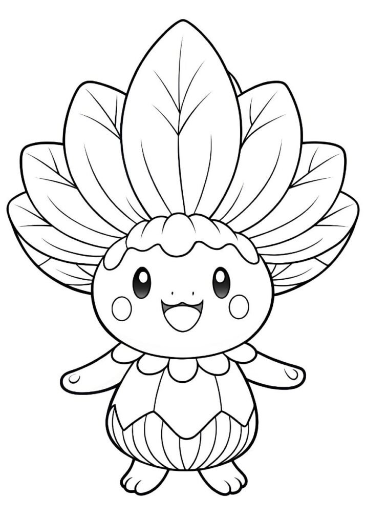 Download Free Pokemon Vileplume Coloring Page for Kids