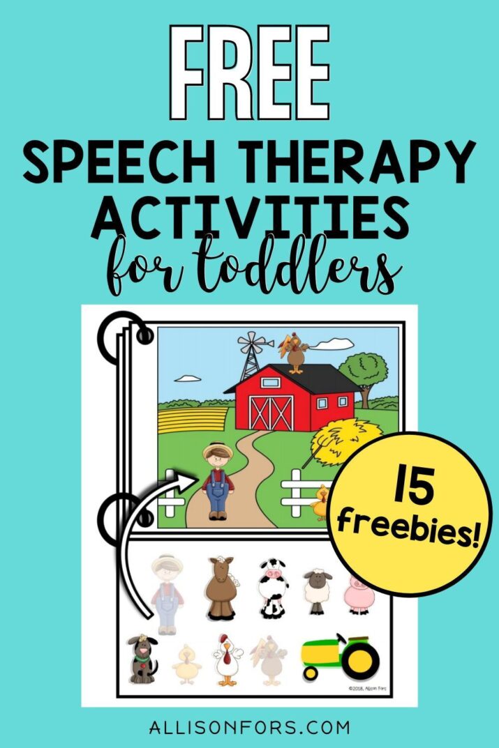 FREE Speech Therapy Activities for Toddlers and Preschoolers