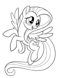 Fluttershy coloring pages