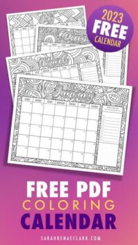 Free 2023 Printable Coloring Calendar