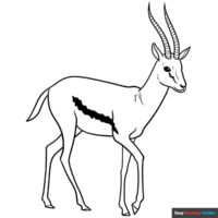 Free Gazelle Coloring Page for Kids