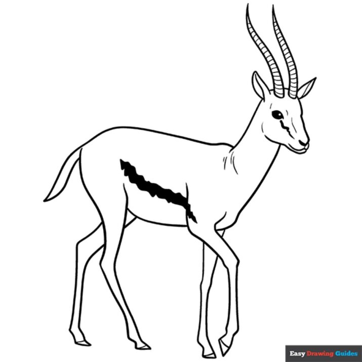 Free Gazelle Coloring Page for Kids