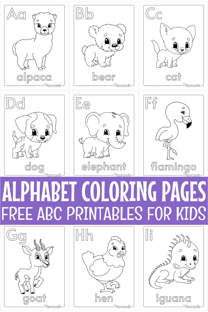 Free Printable Alphabet Coloring Pages for Kids