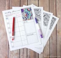 Free Printable Coloring Weekly Planner