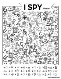 Free Printable I Spy Winter Activity - Paper Trail Design