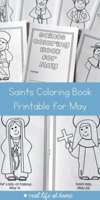 Free Printable Saints Coloring Book for May - Perfect Coloring Activity for Catholic Kids