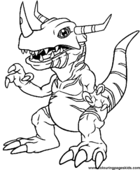 Free printable Digimon coloring page  for kids to print and color