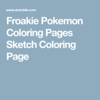 Froakie Pokemon Coloring Pages Sketch Coloring Page