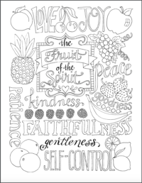 Fruit of the Spirit Coloring Page