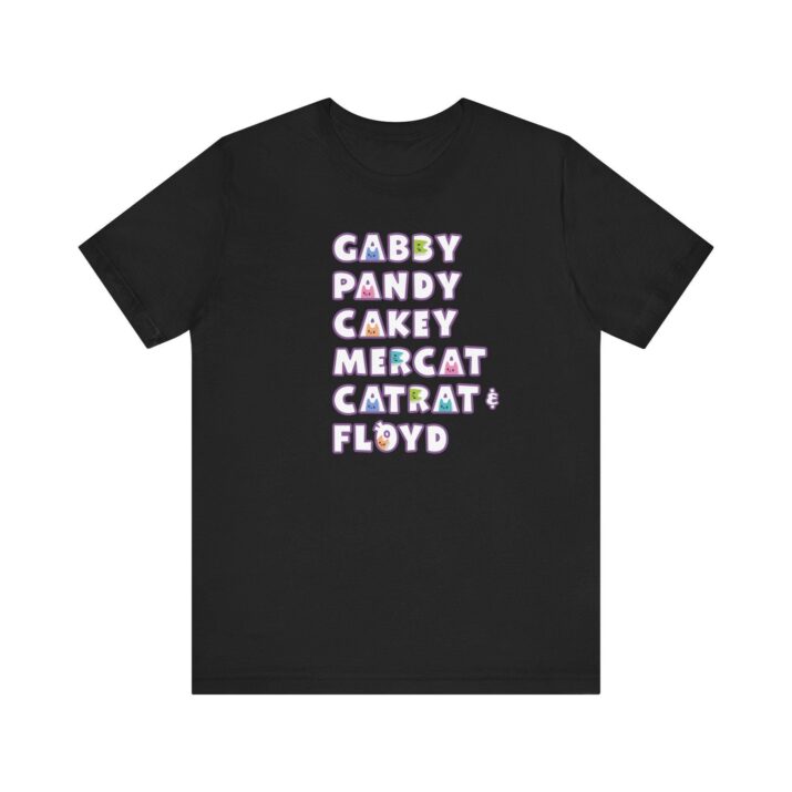 Gabby & Friend's T-Shirt | Cat Lovers | Gabby's Dollhouse Inspired Design | Gabby and Pandy | Jersey Short Sleeve T-Shirt (Unisex)