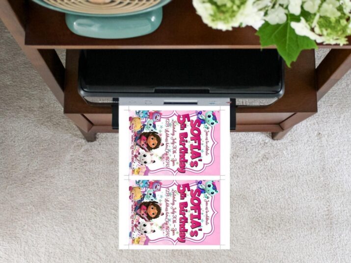 Gabby's Dollhouse Invitation Template