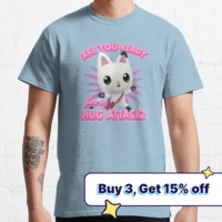 Gabby's Dollhouse Pandy Paws Are You Ready For A Hug Attack Classic T-Shirt by FifthSun