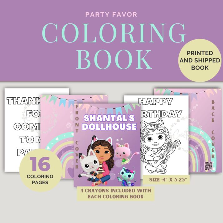 Gaby Doll House Coloring Book Party Favor Coloring Book - Etsy