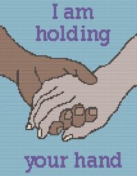 I am Holding Your Hand - CHARITY Cross Stitch PDF Pattern - All proceeds to the ACLU