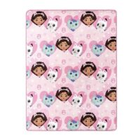 Jay Franco Bedding | Licensed Gabby’s Dollhouse Super Soft Plush Blanket Throw Bedding 46”X60” New! | Color: Pink | Size: Os