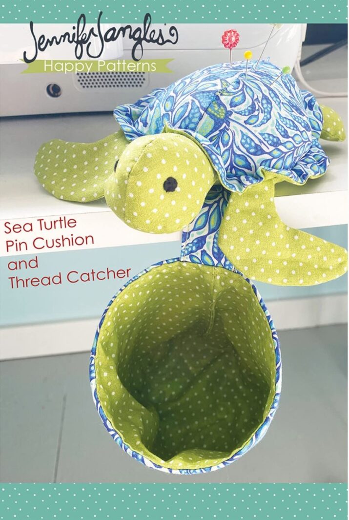 Jennifer Jangles, LLC Sea Turtle Pin Cushion and Thread Catcher Pattern