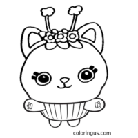 Kitty Fairy Gabby's Dollhouse Coloring Page